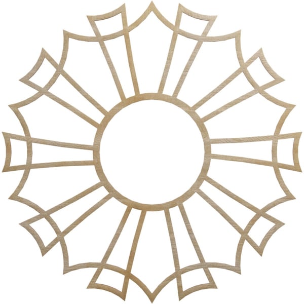 Ekena Millwork Augustus Wood Fretwork Pierced Ceiling Medallion, Hickory, 34"OD x 12"ID x 1/4"T CMWP34X34X0250AUHI - main